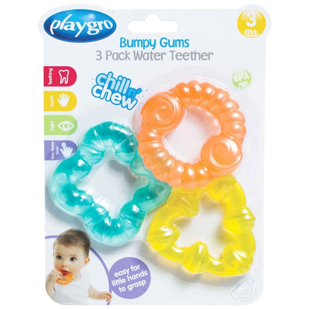 BUMPY GUMS 3PK WATER TEETHER BUMPY GUMS 3PK WATER TEETHER