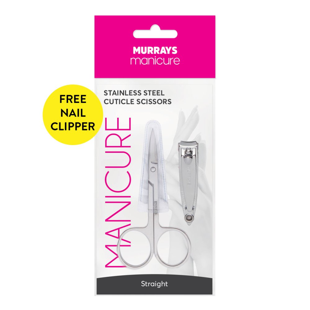 CUTICLE SCISSOR + FREE NAIL CLIPPER Murrays Health & Beauty (Paul Murray Plc) Health