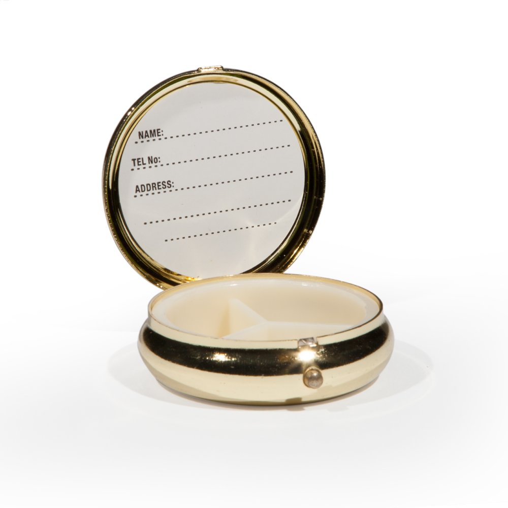 ROUND METAL PILL BOX Murrays Health & Beauty (Paul Murray Plc
