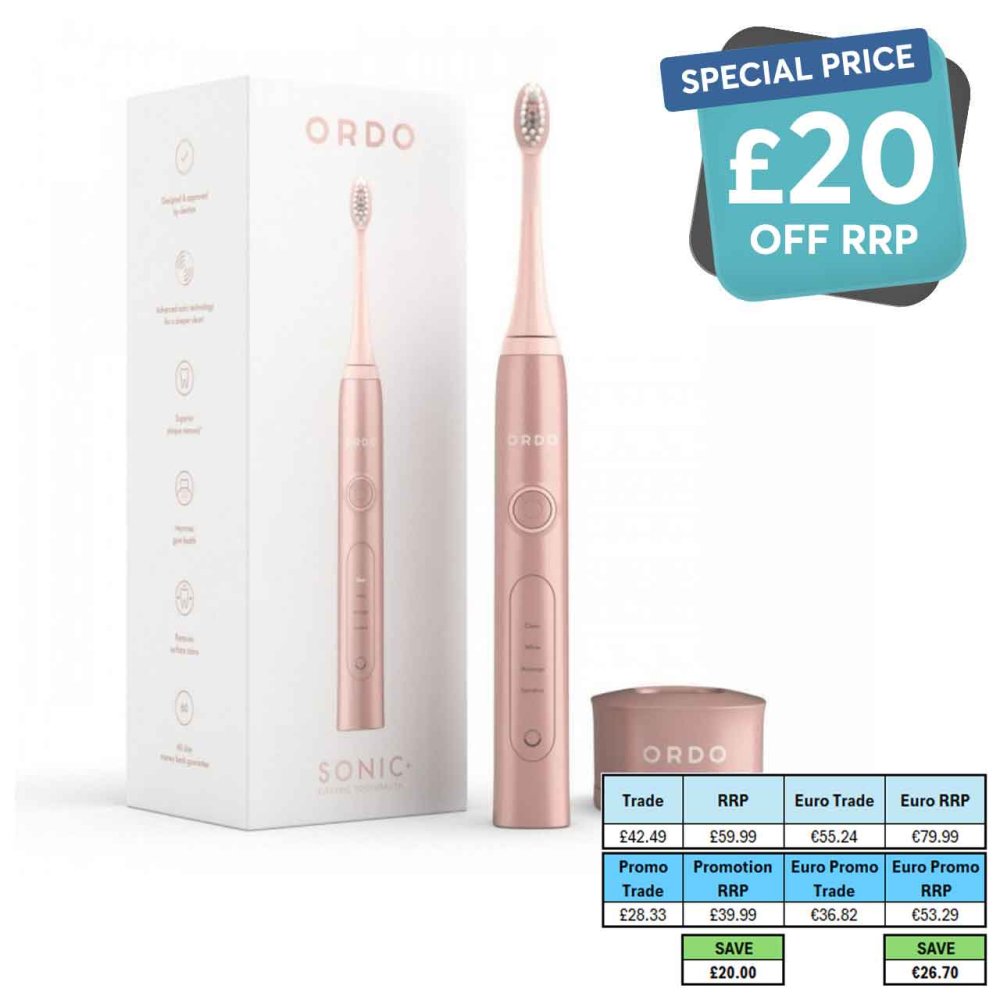 ORDO ROSE GOLD SONIC+ ELECTRIC TOOTHBRUSH ORDO ROSE GOLD SONIC+ ELECTRIC TOOTHBRUSH