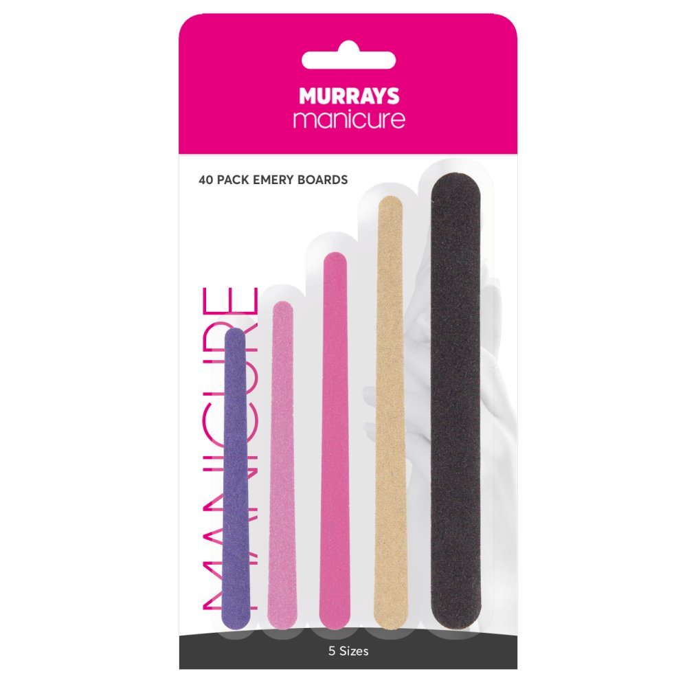 EMERY BOARDS MULTI PACK 40PC Murrays Health & Beauty (Paul Murray Plc