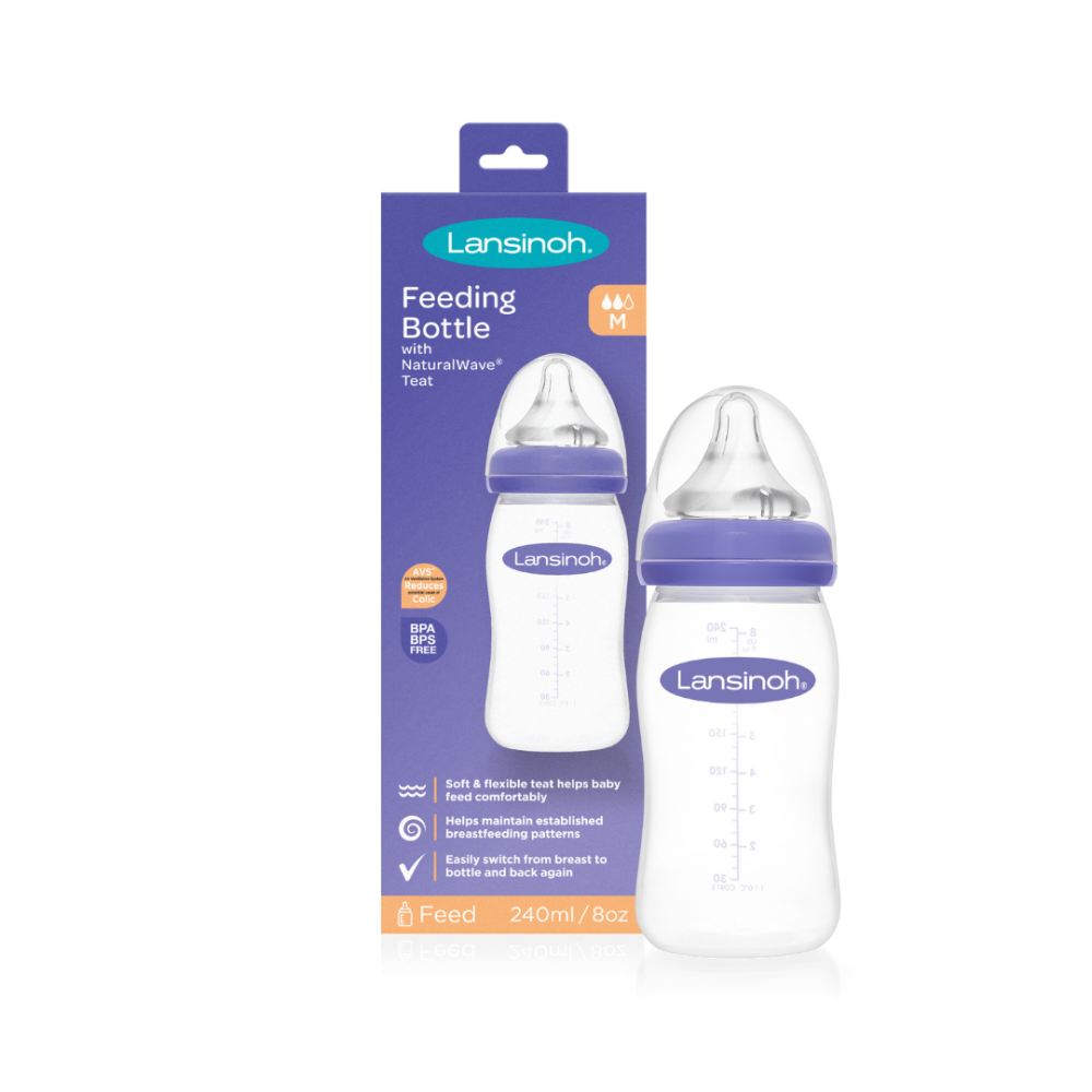 LANSINOH FEEDING BOTTLE WITH NATURALWAVE Murrays Health & Beauty