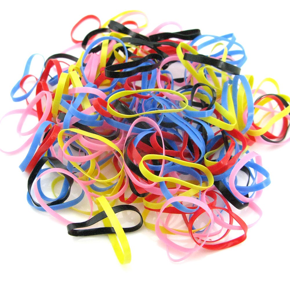 RUBBER HAIR BANDS ASSORTED COLOURS Murrays Health & Beauty (Paul