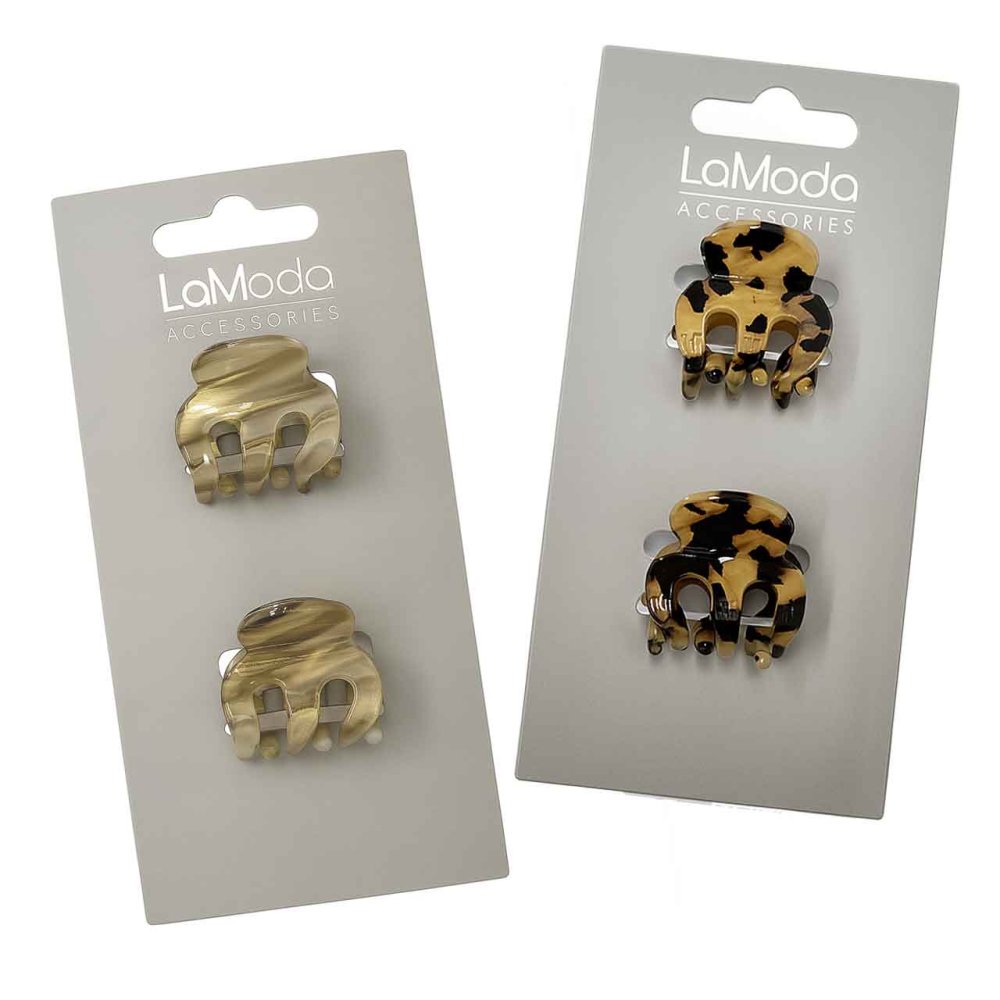 TORTOISE PEARL CLAW CLIPS 2PCS TORTOISE PEARL CLAW CLIPS 2PCS